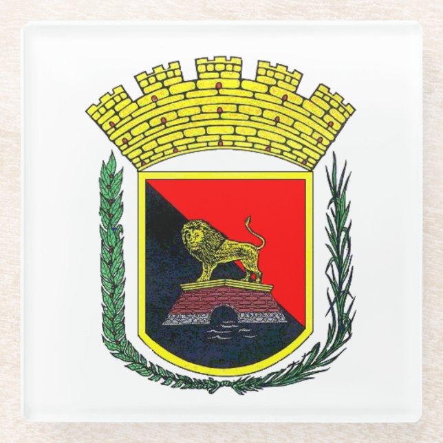 Wappen von Ponce, Puerto Rico Glasuntersetzer (Vorderseite)