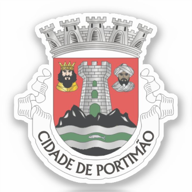Wappen von Portimão, PORTUGAL Aufkleber (Vorderseite)