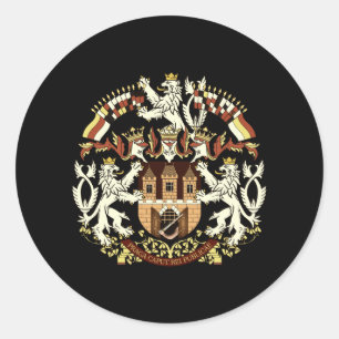 Wappen von Prag Runder Aufkleber