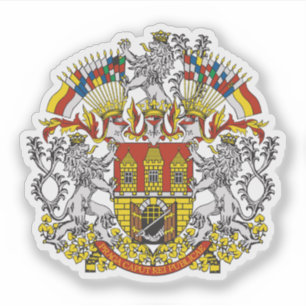 Wappen von Prag, Tschechische Republik Aufkleber