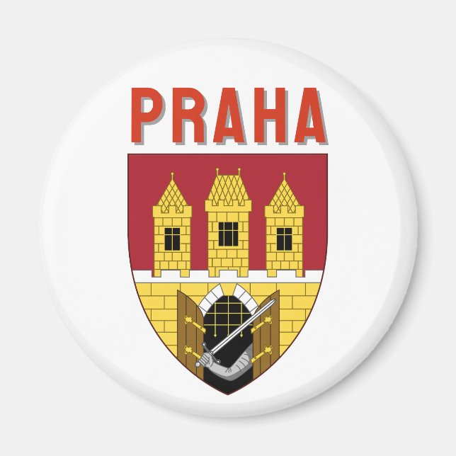 Wappen von Prag, Tschechische Republik Magnet (Vorne)