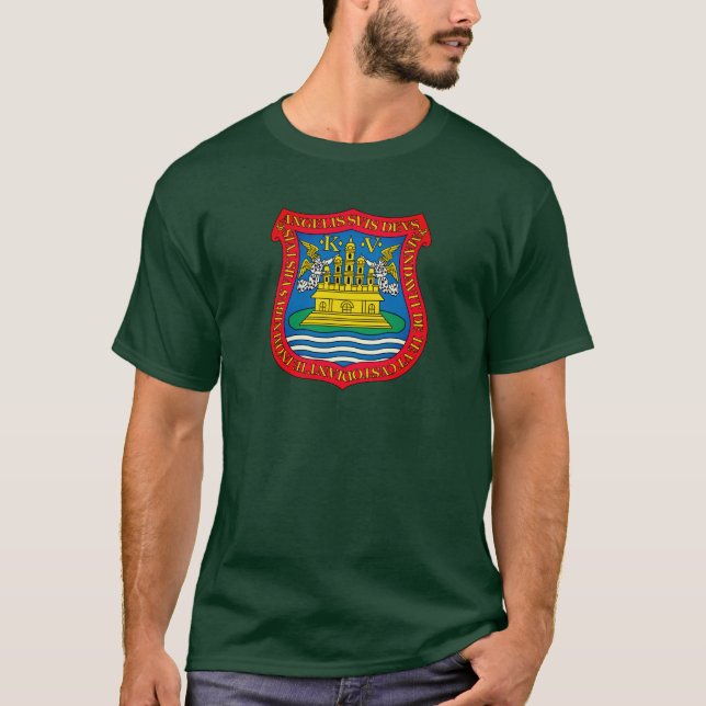 Wappen von Puebla de los Ángeles, Mexiko T-Shirt (Vorderseite)