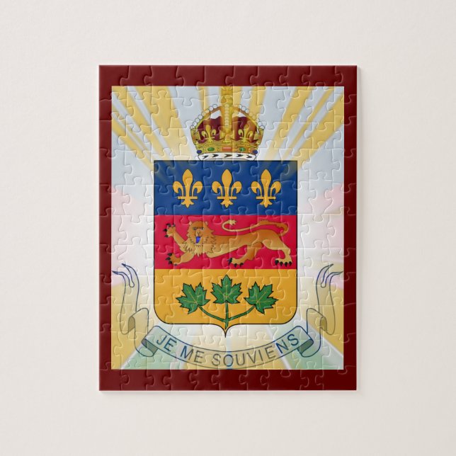 Wappen von Québec Puzzle (Vertikal)