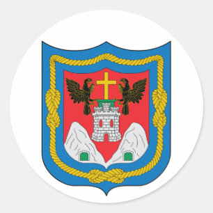 Wappen von Quito, Klassischer Rundenstock in Ecuad Runder Aufkleber