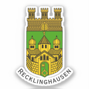 Wappen von Recklinghausen, Deutschland Aufkleber