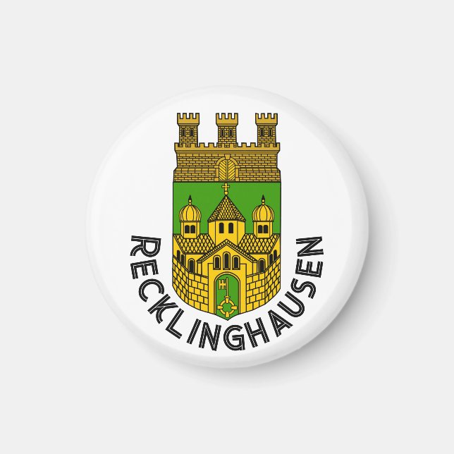 Wappen von Recklinghausen, Deutschland Magnet (Vorne)
