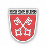 Wappen von Regensburg, Deutschland Aufkleber<br><div class="desc">Regensburg ist eine schöne Stadt im Osten Bayerns,  am Zusammenfluss von Donau,  Naab und Regen. Es ist die Hauptstadt der Unterregion Oberpfalz des Staat im Süden Deutschlands.</div>
