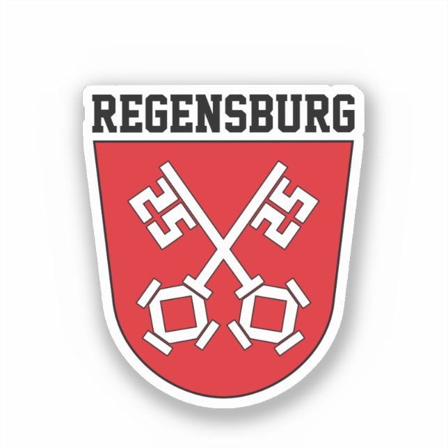 Wappen von Regensburg, Deutschland Aufkleber (Vorderseite)