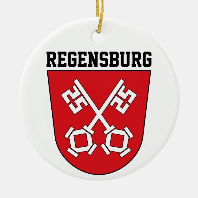 Wappen von Regensburg, Deutschland Keramik Ornament (Vorne)