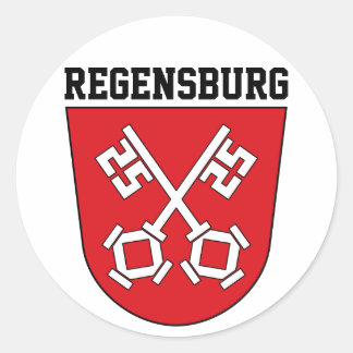 Wappen von Regensburg, Deutschland Runder Aufkleber