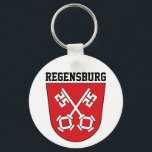 Wappen von Regensburg, Deutschland Schlüsselanhänger<br><div class="desc">Regensburg ist eine schöne Stadt im Osten Bayerns,  am Zusammenfluss von Donau,  Naab und Regen. Es ist die Hauptstadt der Unterregion Oberpfalz des Staat im Süden Deutschlands.</div>
