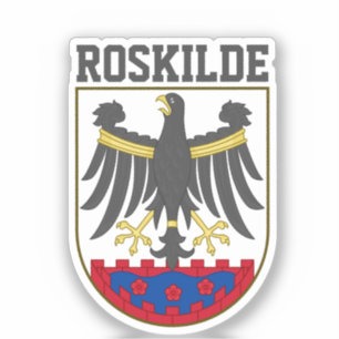 Wappen von Roskilde, Dänemark Aufkleber
