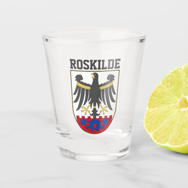 Wappen von Roskilde, Dänemark Schnapsglas (Vorderseite)