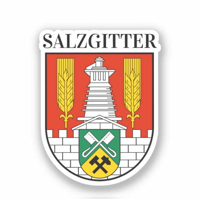 Wappen von Salzgitter, Deutschland Aufkleber (Vorderseite)