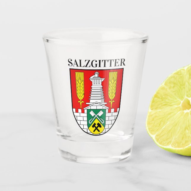 Wappen von Salzgitter, Deutschland Schnapsglas (Vorderseite)