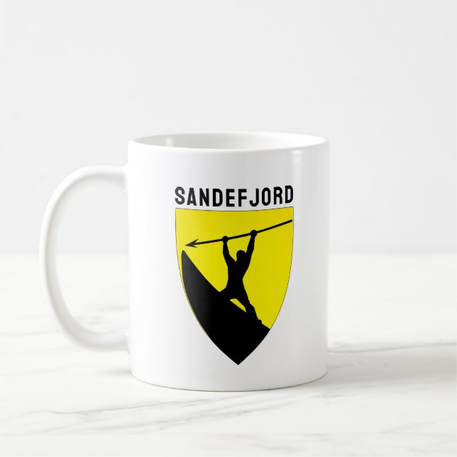 Wappen von Sandefjord, Norwegen Kaffeetasse (Links)