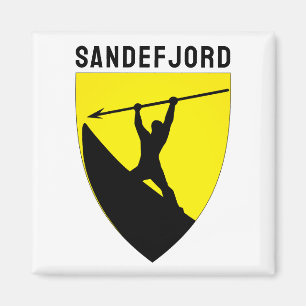 Wappen von Sandefjord, Norwegen Magnet