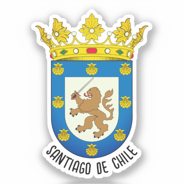 Wappen von Santiago de Chile Aufkleber (Vorderseite)