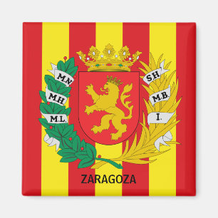 Wappen von Saragossa, SPANIEN Magnet