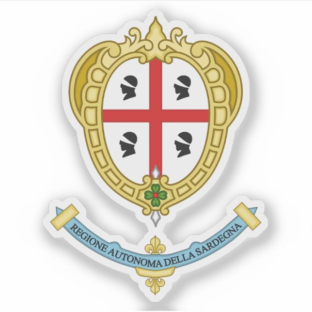 Wappen von Sardegna, Italien Aufkleber (Vorderseite)