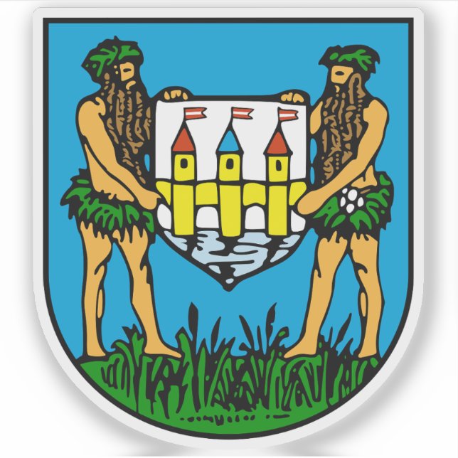 Wappen von Schwechat, Österreich Aufkleber (Vorderseite)
