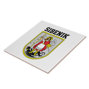 Wappen von Šibenik - Kroatien Fliese