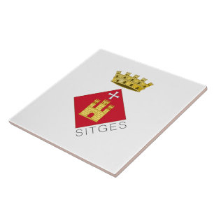 Wappen von Sitges, Katalonien (ESP) Fliese