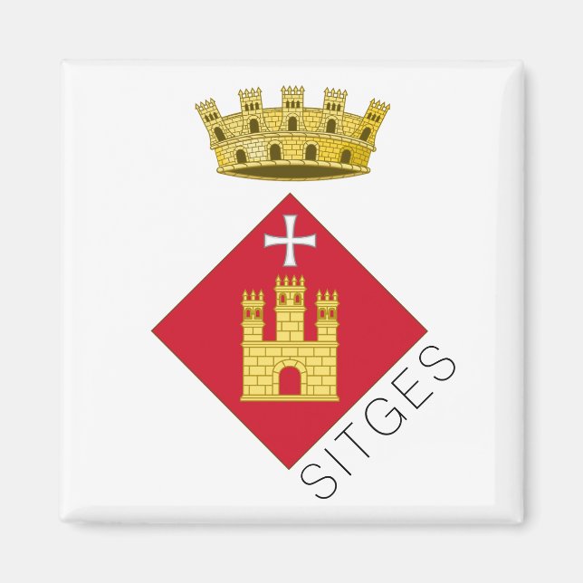 Wappen von Sitges, Katalonien (ESP) Magnet (Vorne)
