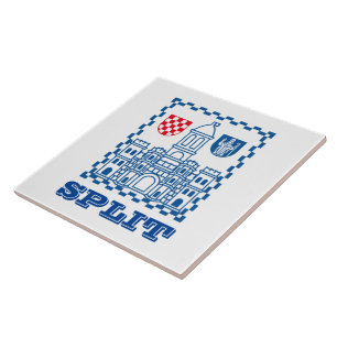 Wappen von Split, Kroatien Fliese