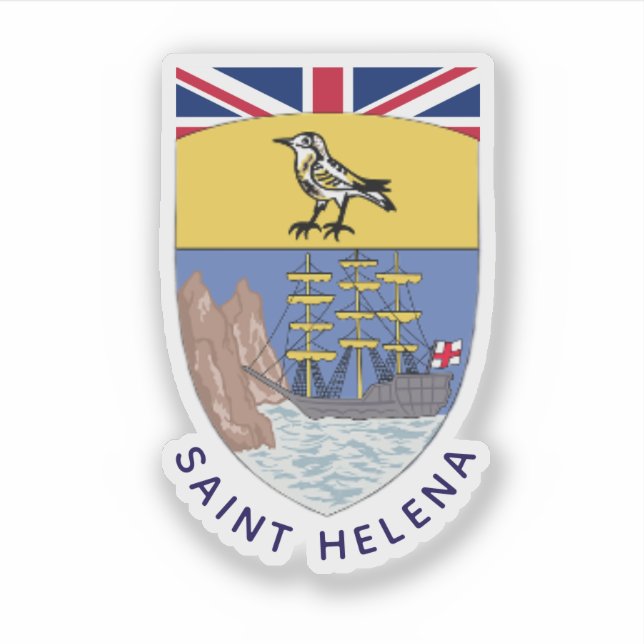 Wappen von St. Helena Aufkleber (Vorderseite)