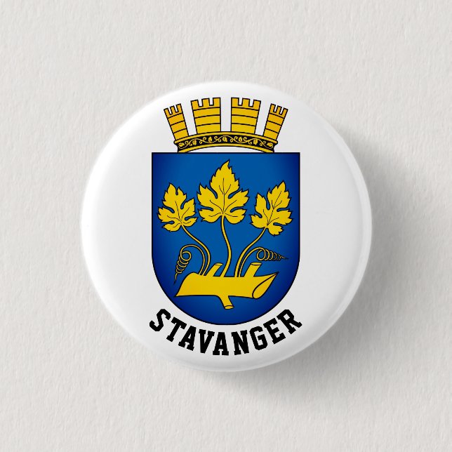 Wappen von Stavanger, Norwegen Button (Vorderseite)