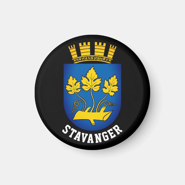 Wappen von Stavanger, Norwegen Magnet (Vorne)