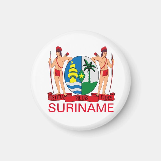 Wappen von Suriname Magnet (Vorne)
