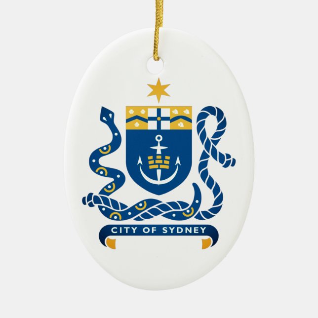 Wappen von Sydney, Australien Keramik Ornament (Vorne)