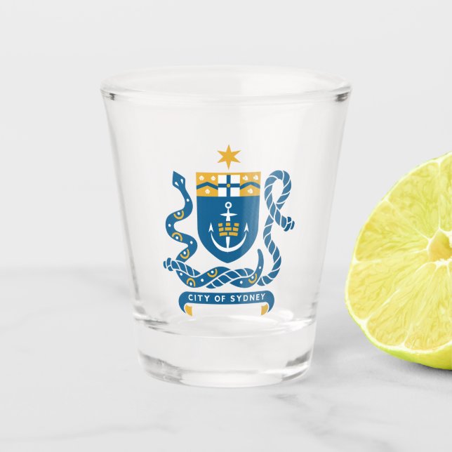 Wappen von Sydney, Australien Schnapsglas (Vorderseite)