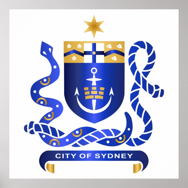 Wappen von Sydney Poster (Vorne)