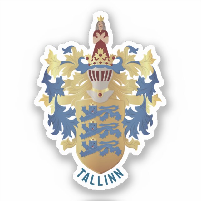 Wappen von Tallinn - ESTLAND Aufkleber (Vorderseite)