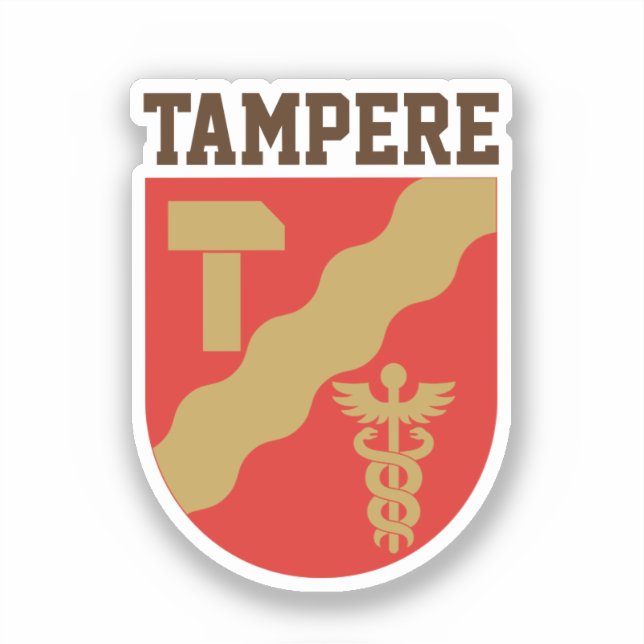 Wappen von Tampere, Finnland Aufkleber (Vorderseite)