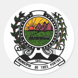 Wappen von Três Pontas, Minas Gerais - BRASILIEN Runder Aufkleber