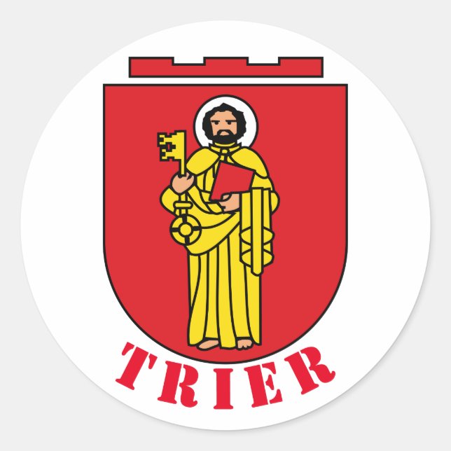 Wappen von Trier, Deutschland Runder Aufkleber (Vorderseite)