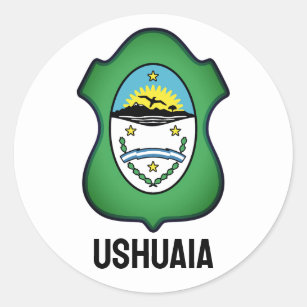 Wappen von Ushuaia - Argentinien Runder Aufkleber