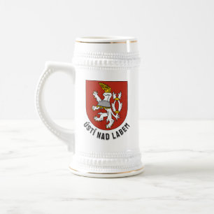 Wappen von Ústí nad Labem, Tschechische Republik Bierglas