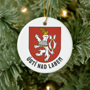Wappen von Ústí nad Labem, Tschechische Republik Keramik Ornament