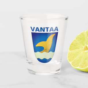 Wappen von Vantaa (Finnland) Schnapsglas