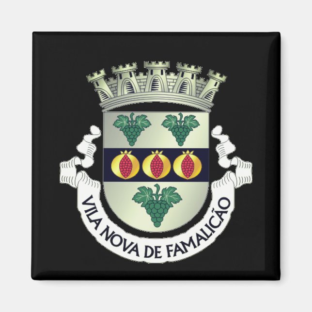 Wappen von Vila Nova de Famalicão, Portugal Magnet (Vorne)