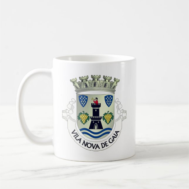 Wappen von Vila Nova de Gaia, Portugal Kaffeetasse (Links)