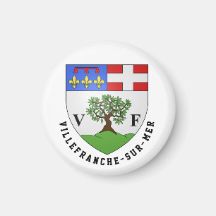 Wappen von Villefranche-sur-Mer, Frankreich Magnet