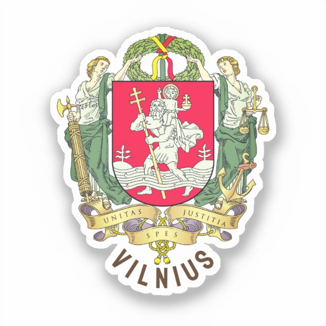 Wappen von Vilnius - LITAUEN Aufkleber (Vorderseite)