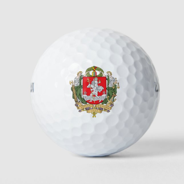 Wappen von Vilnius, Litauen Golf Balls Golfball (Vorderseite)