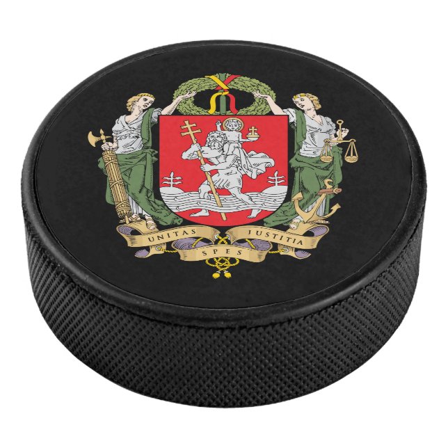 Wappen von Vilnius, Litauen Hockey Puck (3/4)
